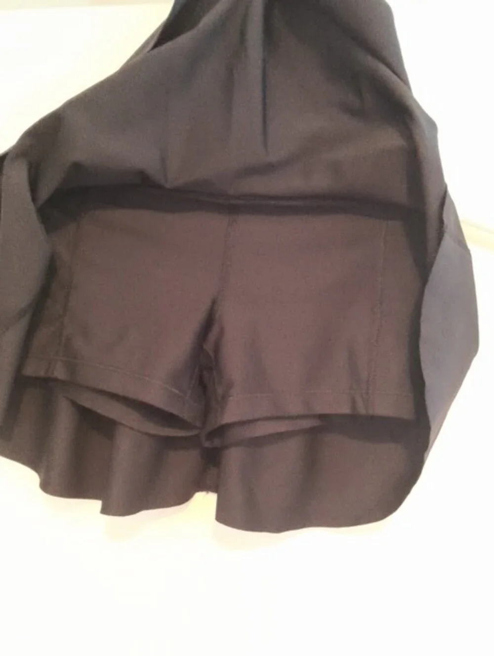 Girls athletic skirt with shorts under